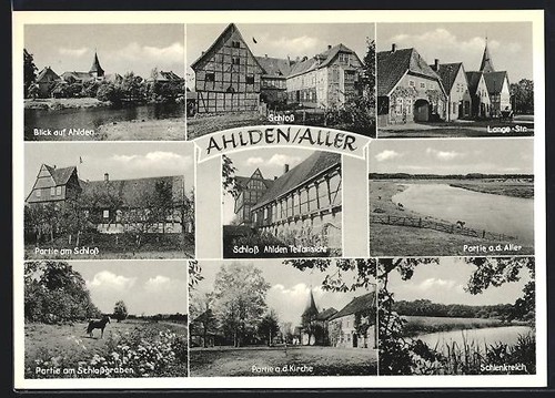 Ahlden aller schloss - ak,