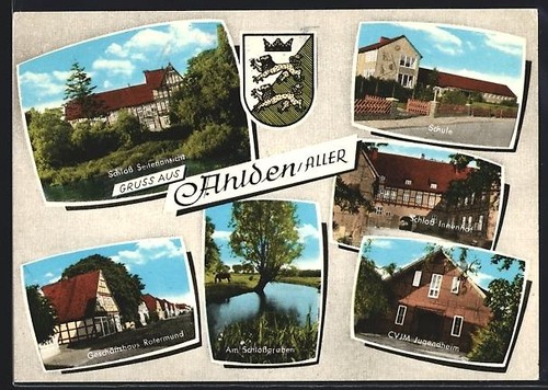 Ahlden aller schloss - ak,