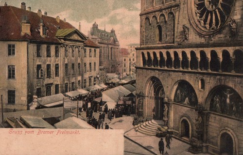 Bremen freimarkt rathaus - ak,
