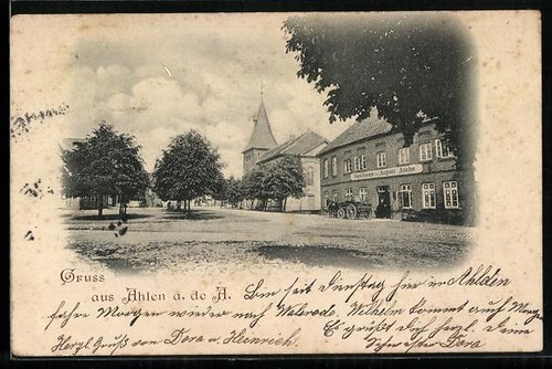 Ansichtskarte ahlden aller - ahlden,