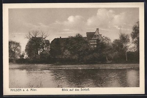 Ahlden blick auf das schloss - das,
