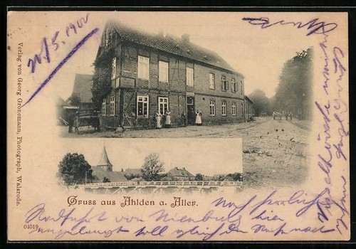 Ansichtskarte ahlden aller - ansichtskarte,