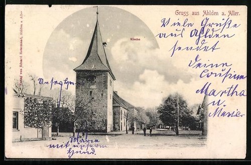 Ansichtskarte ahlden aller - ahlden,